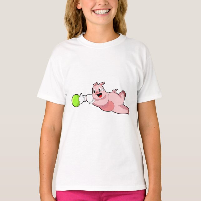 Camiseta Bola de boliche de porcos (Frente)