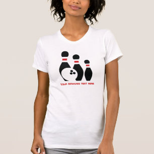 Camiseta Bola de boliche e pinos feitos sob encomenda