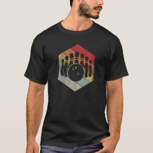 Camiseta Bola de Boliche e Pinos Geométrico Distressed Vint