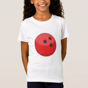 Camiseta Bola de boliche vermelha