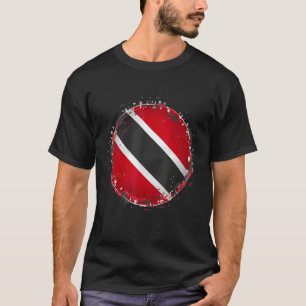 Camiseta Bola de Críquete Artística de Trinidad com a Bande