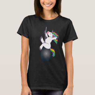 Camiseta bola de destruição de unicórnio dizendo