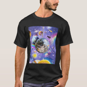 Camiseta Bola de Disco da Galáxia Espacial