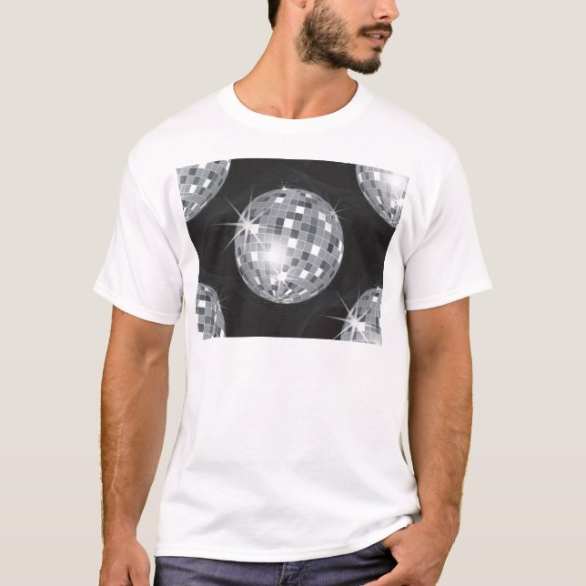 Camiseta bola de disco prateado (Frente)