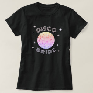 Camiseta Bola de Disco Rosa 70s Bachelorette Disco Bride
