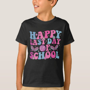 Camiseta Bola de Discoteca do Último Dia de Aula Feliz Groo
