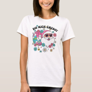 Camiseta Bola de discoteca retrô Big Nick Energy Papai Noel