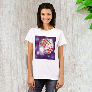 Camiseta Bola de Discoteca Retro dos Anos 70 Vibrante Verme
