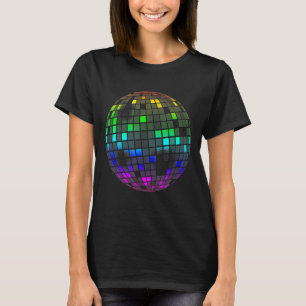 Camiseta Bola de Discoteca Vintage Retro Para Funky Soul