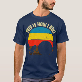Camiseta Bola de estrume rodando besouro rola-bosta para o