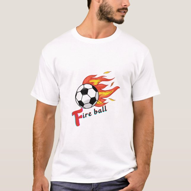 Camiseta Bola de Fogo - Futebol em Fogo (Frente)