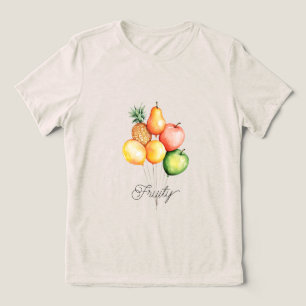 Camiseta Bola de Frutas de Pera de Abacaxi