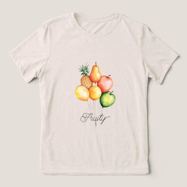 Camiseta Bola de Frutas de Pera de Abacaxi (Design frontal)