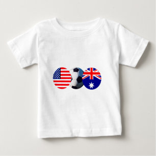 Camiseta Bola de Futebol Austrália e EUA Bandeira do MUSEU