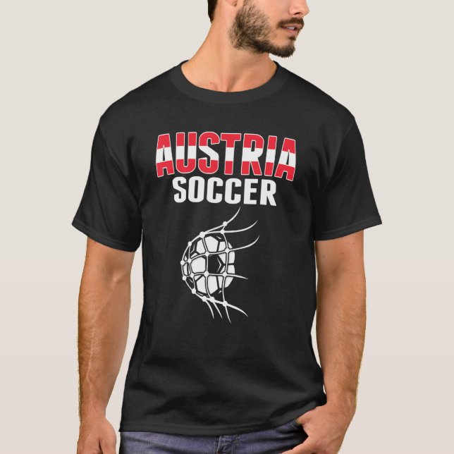 Camiseta Bola De Futebol Austríaca Na Rede (Frente)
