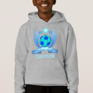 Camiseta Bola de Futebol Azul Neon   Presentes Esportivos L