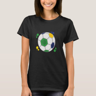 Camiseta Bola de Futebol Bandeira do Brasil Jersey   Futebo
