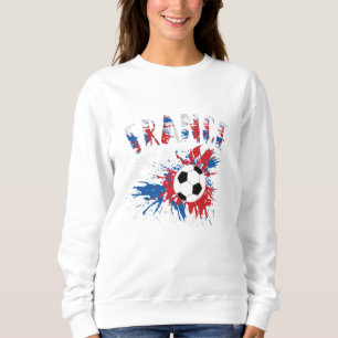 Camiseta Bola de futebol com a bandeira da França desgastad