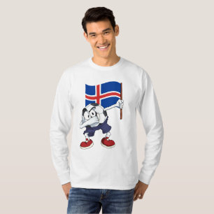 Camiseta Bola de Futebol com Dabbing da Islândia