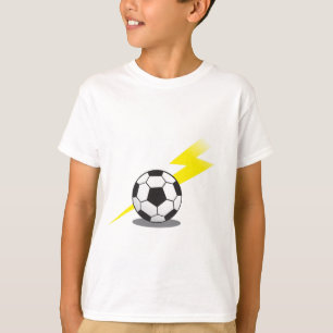 Camiseta Bola de futebol com parafuso de relâmpago