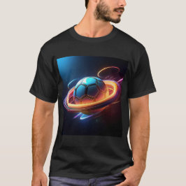 Camiseta Bola De Futebol Como Planeta Saturno, Design De Es