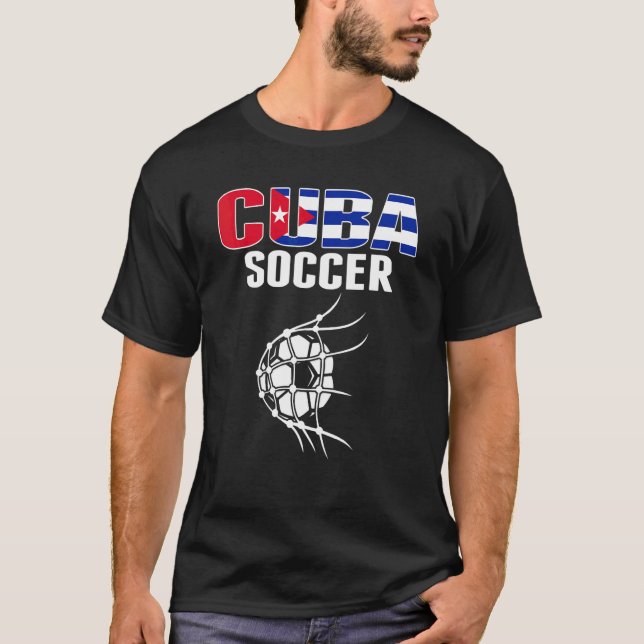 Camiseta Bola De Futebol Cubana Na Rede Gol  Apoiadores Do  (Frente)