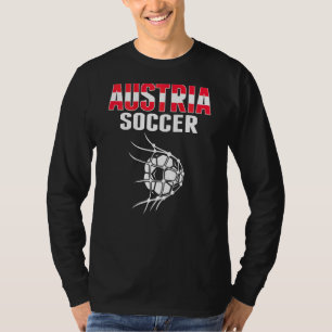 Camiseta Bola de futebol da Áustria na rede Suporte de fut