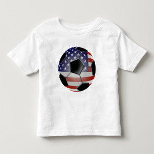 Camiseta Bola de futebol da bandeira dos E.U.