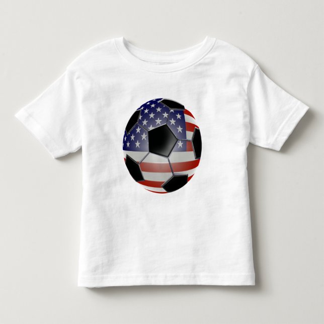 Camiseta Bola de futebol da bandeira dos E.U. (Frente)