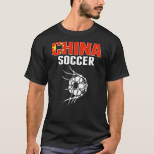 Camiseta Bola de futebol da China na rede do gol Adeptos