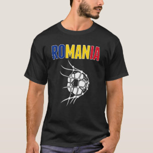Camiseta Bola De Futebol Da Romênia Em Apoio Líquido Ao Cal