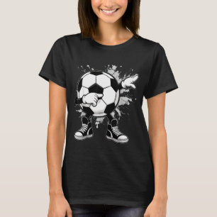 Camiseta Bola de Futebol Dabbing Engraçado Homens Mulheres
