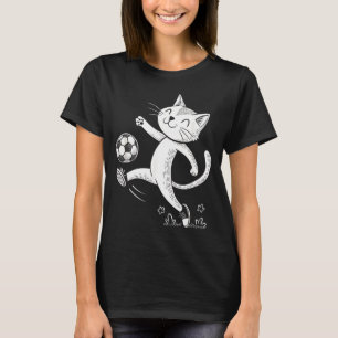 Camiseta Bola de Futebol de Gato Engraçado - Amante de Gato