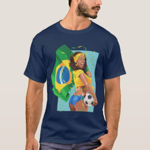 Camiseta Bola de Futebol do Brasil