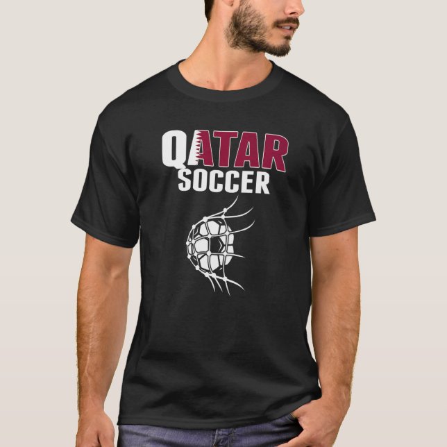 Camiseta Bola De Futebol Do Catar Em Net Goal Qatari (Frente)
