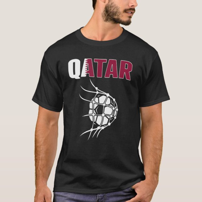Camiseta Bola De Futebol Do Catar Em Suporte A Objetivos Da (Frente)