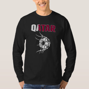 Camiseta Bola de futebol do Qatar na rede Gol Suporte ao fu