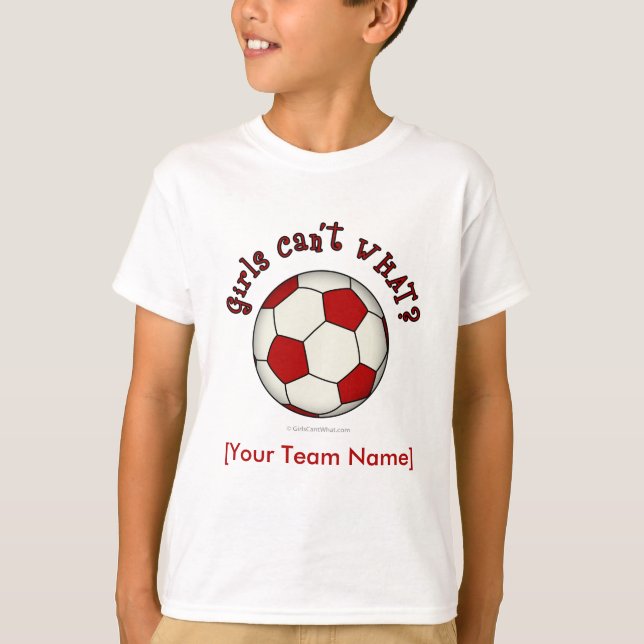 Camiseta Bola de futebol em vermelho (Frente)