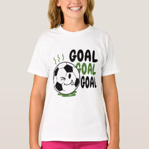 Camiseta Bola de futebol engraçada, gol de futebol