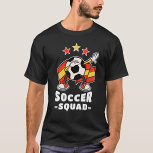 Camiseta Bola de Futebol Espanhol Bandeira Espanhola Esquad