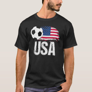 Camiseta Bola de Futebol EUA Fãs Bandeira EUA Equipe Futebo