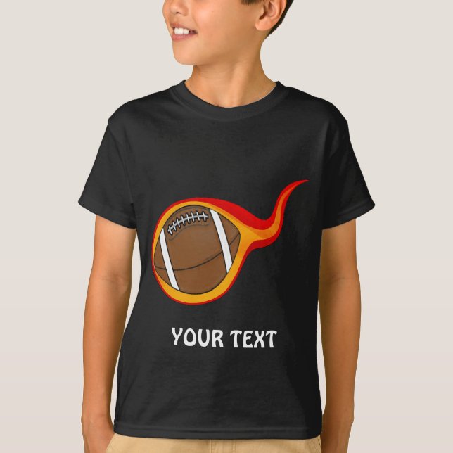 Camiseta bola de futebol flamejante (Frente)