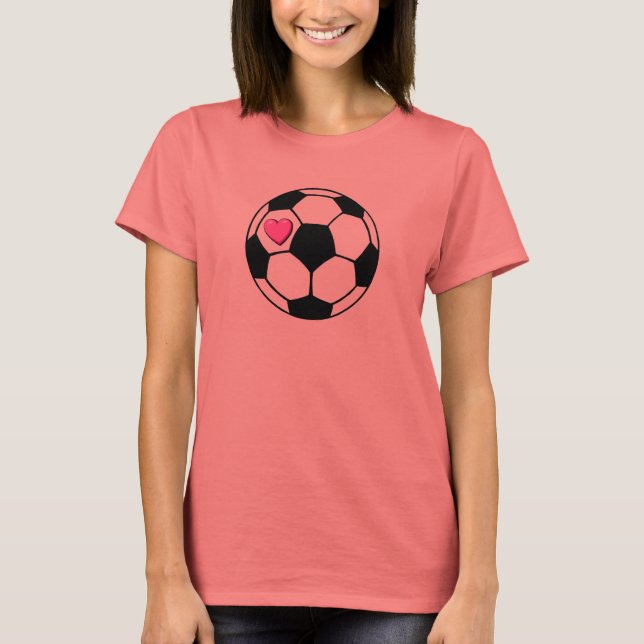 Camiseta Bola De Futebol (Pnk Hrt) (Frente)