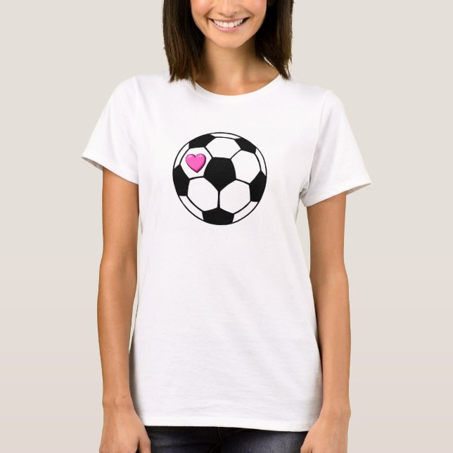 Camiseta Bola De Futebol (Pnk Hrt) (Frente)