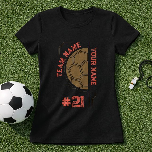 Camiseta Bola de Futebol Premium Com Nome e Número do Jogad (Criador carregado)