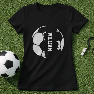 Camiseta Bola de Futebol Quebrada Nome Personalizado