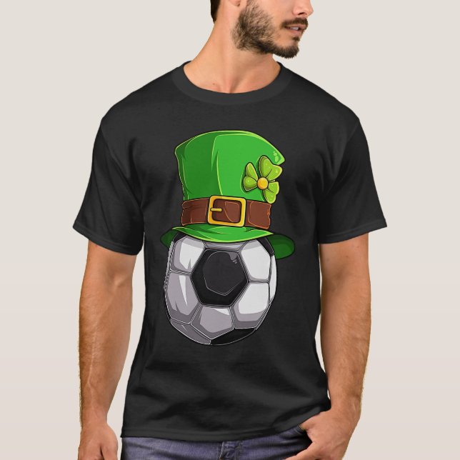 Camiseta Bola De Futebol Sortudo Com Leprechaun (Frente)