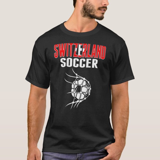 Camiseta Bola De Futebol suiça Na Rede Suiça Su De Futebol (Frente)