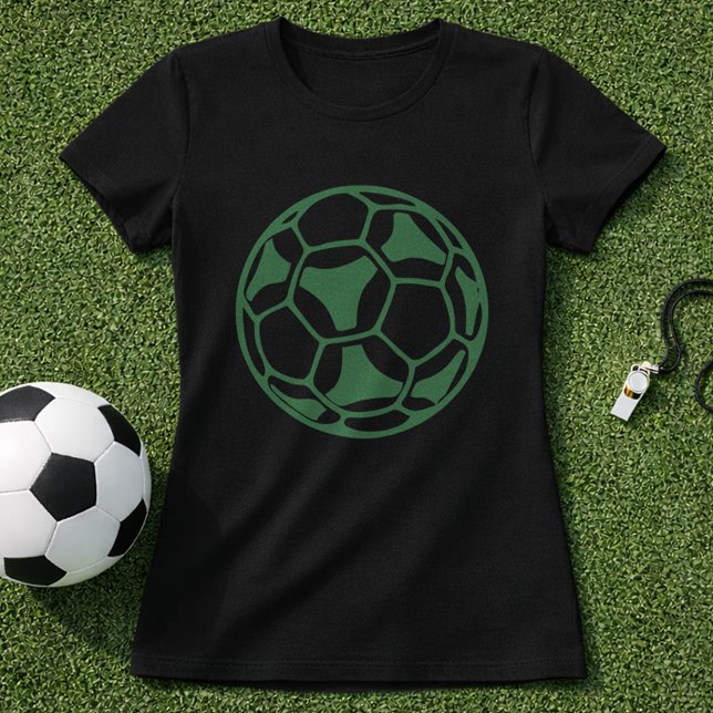 Camiseta Bola de Futebol Verde Mínima (Criador carregado)