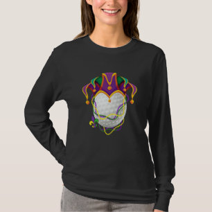 Camiseta Bola de Golfe Chapéu de Bobo Mardi Gras Desfile Co
